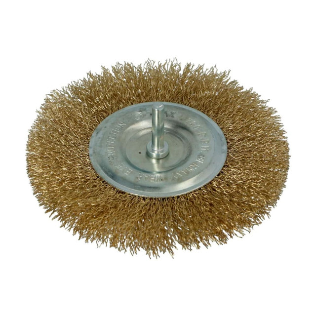 Щетка дисковая Faster Tools 1695 100 мм латунная со стержнем