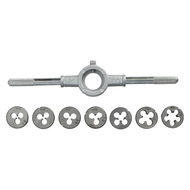 Набор плашек M3 - M12 Faster Tools e2384 8 шт