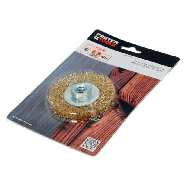 Щетка дисковая Faster Tools 3518 M14 120 мм латунная