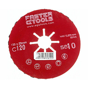 Диск шлифовальный Faster Tools 5810 125 мм Р120 рифленый
