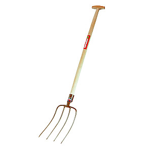 Вилы хозяйственные Forester PL6514 с деревянным черенком Т-образная ручка