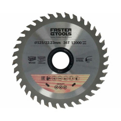 Диск пильный Faster Tools 7281 по дереву 36 зубьев 125*22.2 мм