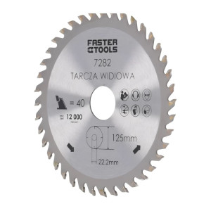 Диск пильный Faster Tools по дереву 40 зубьев 125*22.2 мм