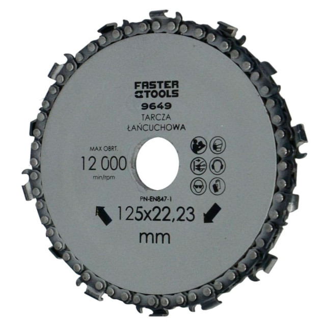 Диск пильный Faster Tools 9649 по дереву 125*22.23 мм Диск пильный Faster Tools 9649 по дереву 125*22.23 мм