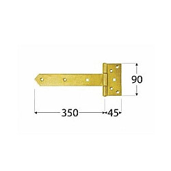 Петля воротная Domax ZB 350 350*45*90*3 мм