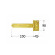 Петля воротная Domax ZB 350 350*45*90*3 мм