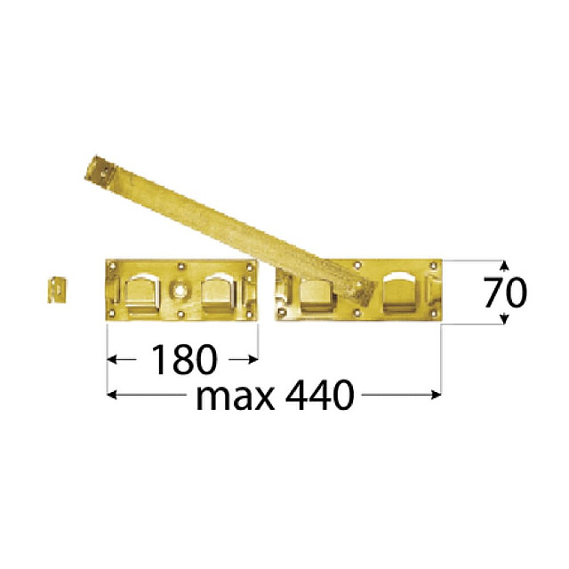 Здвижка воротная Domax WBR 440  440х70х180мм