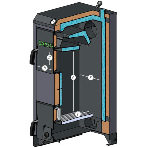 Котел водогрейный твердотопливный Sakovich Standart 12 кВт