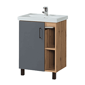 Тумба напольная Акваль Лофт 60 с умывальником Керамин Эридан 60