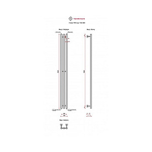 Полотенцесушитель Terminus Trio стойка круг 120*1200 мм