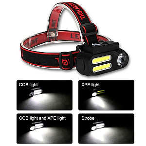 Фонарь налобный NSY YM-611 зарядка micro в комплекте высокая яркость LED+COB