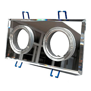 Светильник встраиваемый TruEnergy 21230 двойной под лампы 2*GU5.3 стекло белый