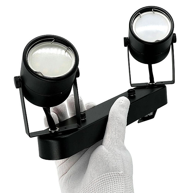 Светильник накладной TruEnergy Focus 21352 двойной поворотный спот под лампы 2*GU10 круг металл черный