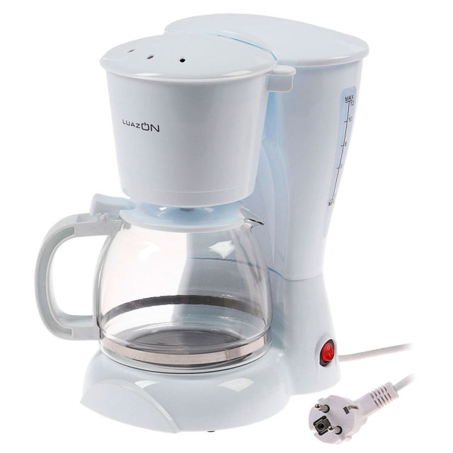 Кофеварка LuazON LKM-655 капельная белая Кофеварка LuazON LKM-655 капельная белая