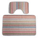 Набор ковриков Доляна Полосатик мелкая полоска 39*45/45*75 см