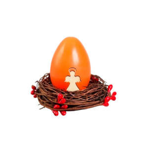 Свеча-яйцо в гнезде Ангелочек 8.5*8 см