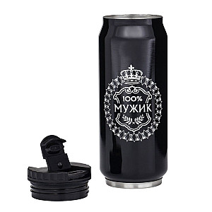 Термокружка Мастер К Банка 100% мужик 400 мл