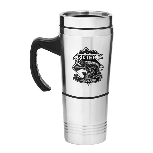 Термокружка двухуровневая Мастер К Охота Лучший рыбак 7432568 350+200 мл