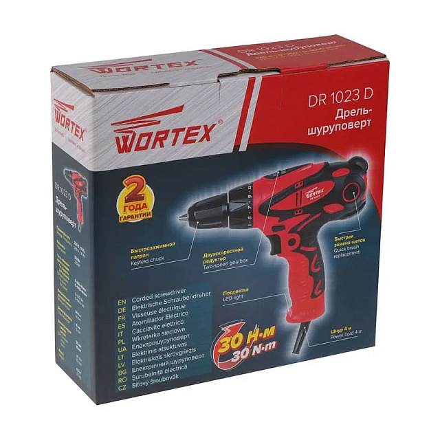 Дрель-шуруповерт Wortex DR 1023 D