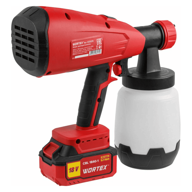 Краскораспылитель Wortex CPS 1810 ALL1 XLT SET аккумуляторный