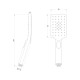 Лейка душевая Lemark LM8123BL 3 режима 8*26 см пластик черный Лейка душевая Lemark LM8123BL 3 режима 8*26 см пластик черный