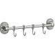 Планка Savol S-008204 с четырьмя крючками хром Планка Savol S-008204 с четырьмя крючками хром