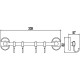 Планка Savol S-008204 с четырьмя крючками хром Планка Savol S-008204 с четырьмя крючками хром