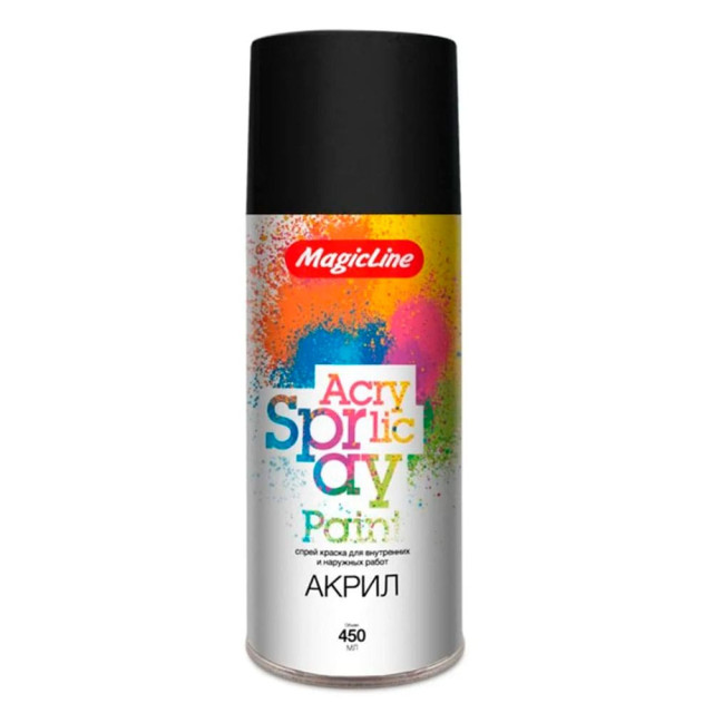 Краска MagicLine 010 RAL 9004 черная матовая 265 г