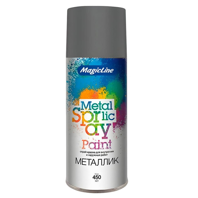 Краска металик MagicLine 2090 RAL 120М cеребристая 265 г Краска металик MagicLine 2090 RAL 120М cеребристая 265 г