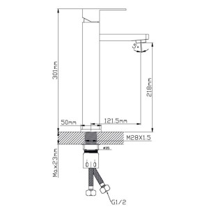 Смеситель для умывальника Potato P10304S-2
