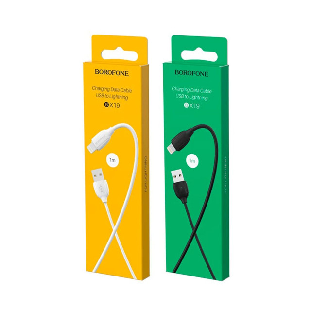 Кабель Borofone BX19 O1756 Lightning-USB черный 1 м