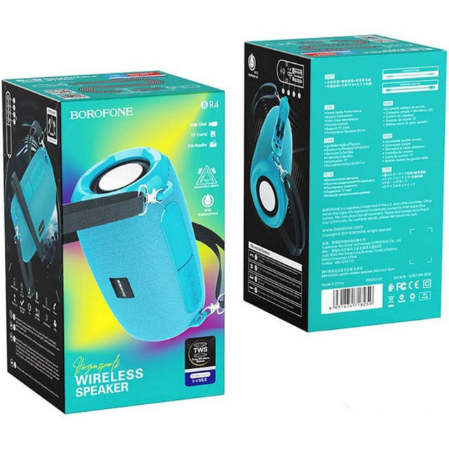 Колонка-Bluetooth Borofone BR4 18259 бирюзовый