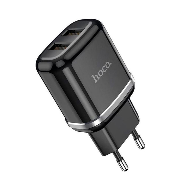 Зарядное устройство сетевое Hoco N4 2USB порта черный