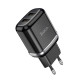 Зарядное устройство сетевое Hoco N4 2USB порта черный