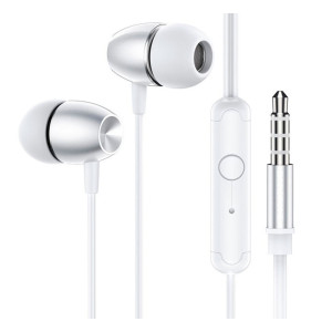 Наушники Borofone BM57 39230 внутриканальные с микрофоном 1.2 м серебро