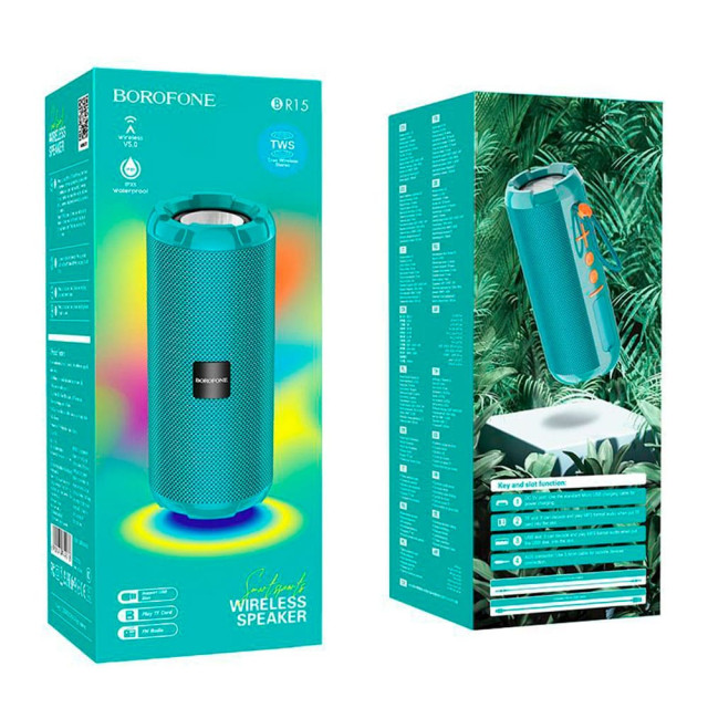 Колонка-Bluetooth Borofone BR15 49918 бирюзовый