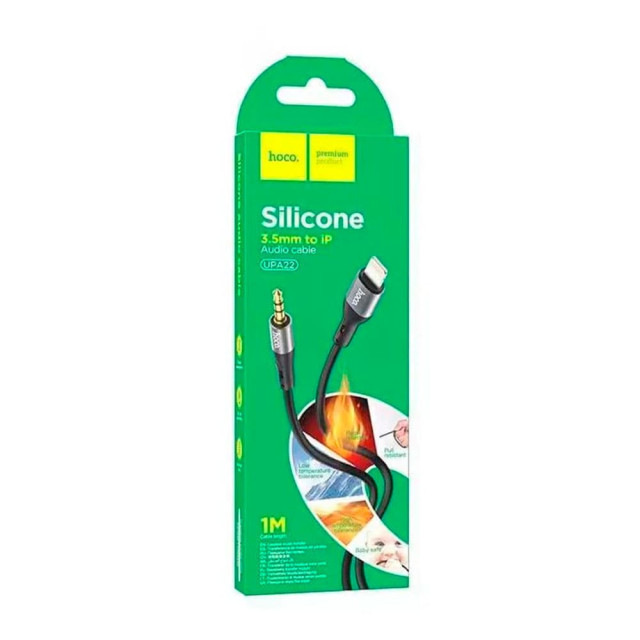 Кабель Hoco AUX UPA22 Lightning-3.5мм черный 1 м