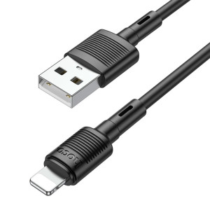 Кабель Hoco X83 Lightning-USB 2.4A черный 1 м