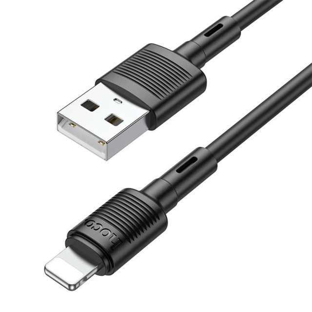 Кабель Hoco X83 Lightning-USB 2.4A черный 1 м