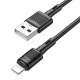 Кабель Hoco X83 Lightning-USB 2.4A черный 1 м