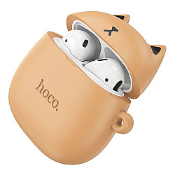Наушники Hoco BT EW45 внутриканальные с микрофоном в корпусе бежевый кот