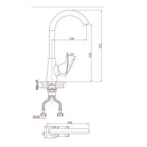 Смеситель для кухни A-five A5-0324 серия Daisy D35 хром