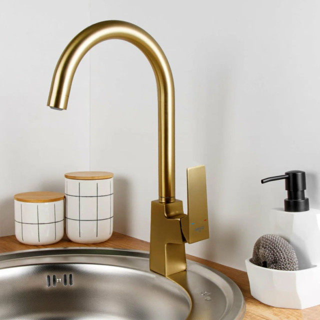 Смеситель для кухни A-five A5-1524 серия Lily D35 бронза