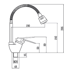 Смеситель для кухни Econoce EC0370 серия 370 D40-A