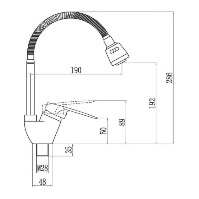 Смеситель для кухни Econoce EC0370 серия 370 D40-A