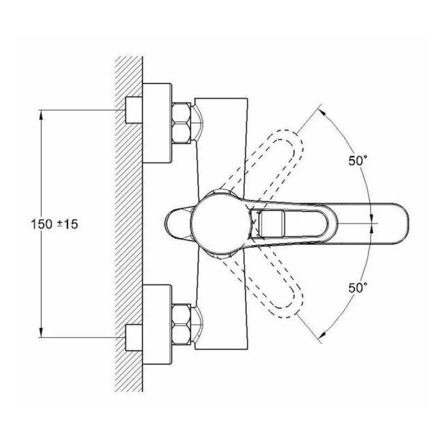Смеситель для ванны Econoce EC0402 серия 400 D35-A
