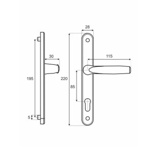 Ручка на планке Vettore PVH 85-28 W белый