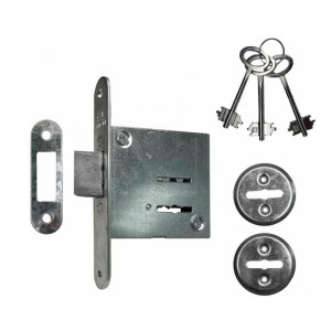 Замок врезной Vettore ЗВ 8-4 под сувальдный ключ хром