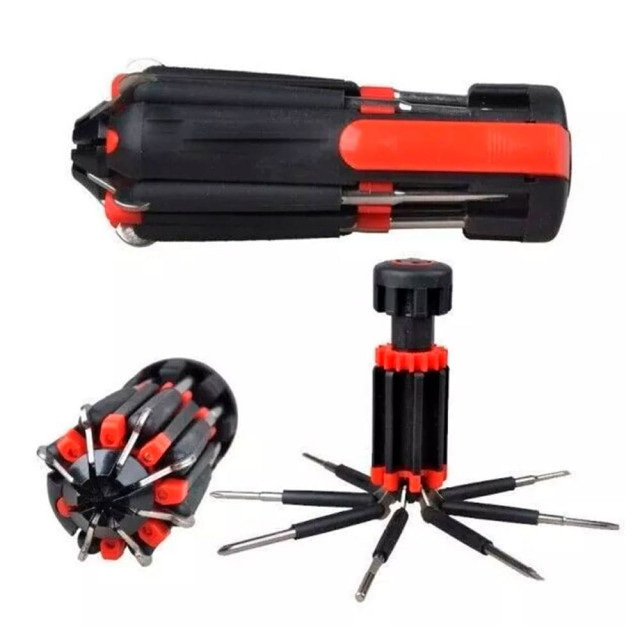 Набор отверток 8 в 1 с фонариком