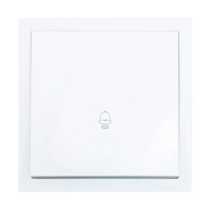 Кнопка звонка Lezard Zima 704-0288-103QC безвинтовой зажим/клемма белый